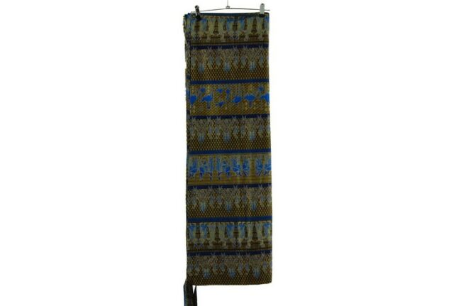 Back of Blue and Gold Wrap Skirt