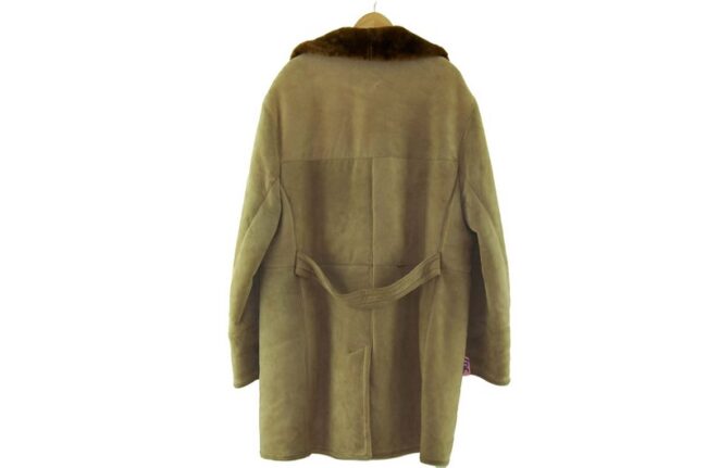 Back of Beige Shearling Coat