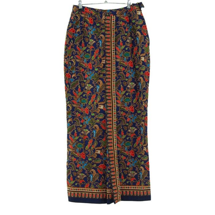 Indonesian Floral Maxi Skirt