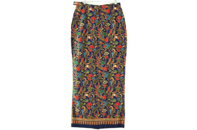 Back of Indonesian Floral Maxi Skirt