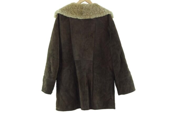 Back of Dark Brown Shearling Coat