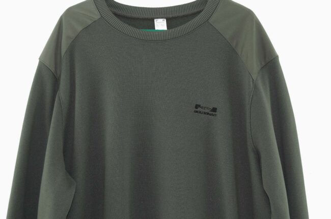 Close up of Grey Solognac Crew Neck Sweatshirt