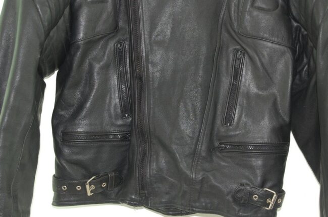 Close up of 80s Black Biker