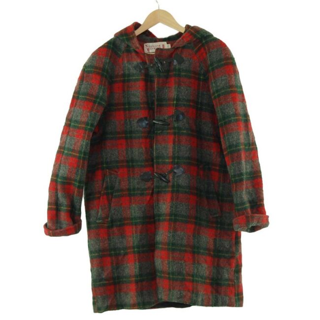 Womans Tartan Duffel Coat