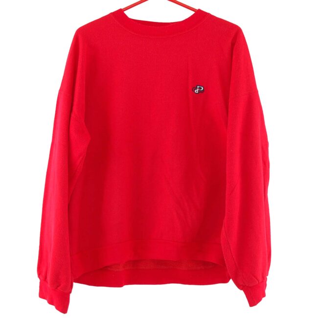 Red Mens Crew Neck Sweatshirt