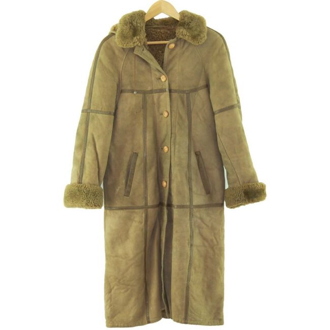 Vintage Long Sheepskin Coat Womens