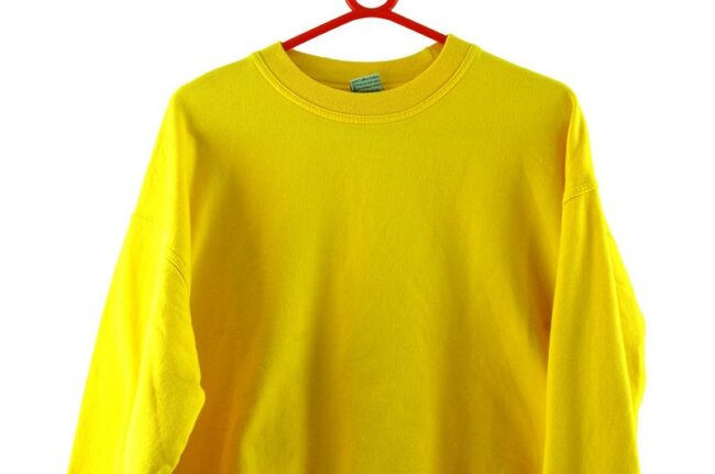 Close up of Yellow Team Baden Crew Neck Sweatshirt