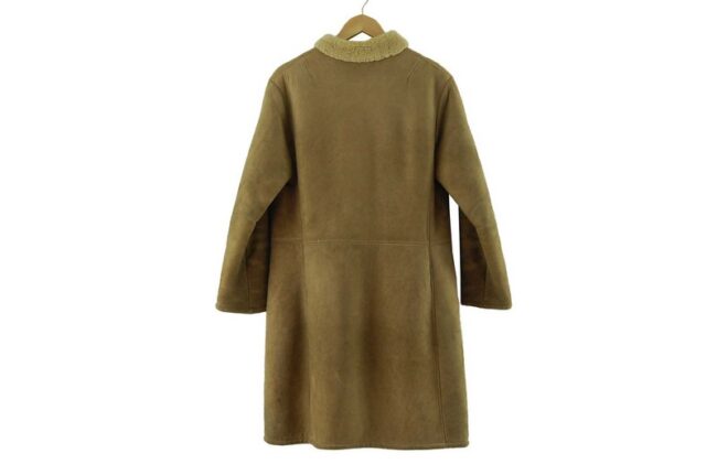 Back of Sheepskin Long Coat Womens