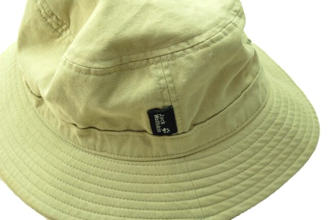 Close up of Jack Wolfskin Khaki Bucket Hat