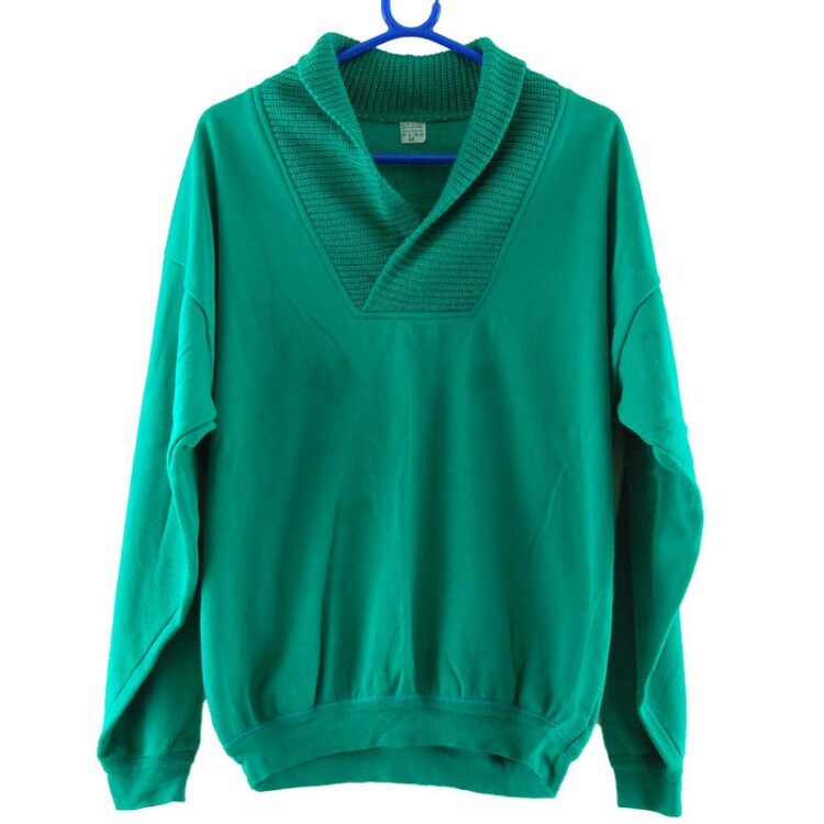 Turquoise V Neck Sweatshirt