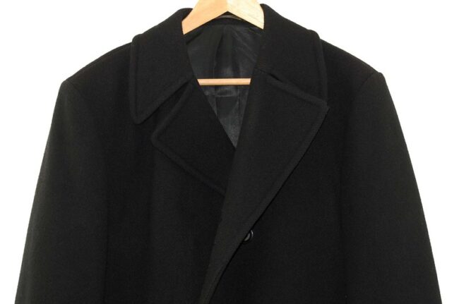 Close up of Navy Peacoat
