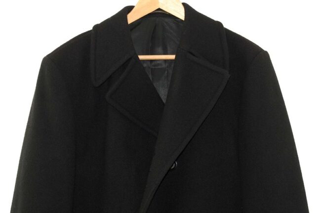 Close up of Navy Peacoat