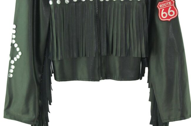 Close up of PVC Biker Jacket