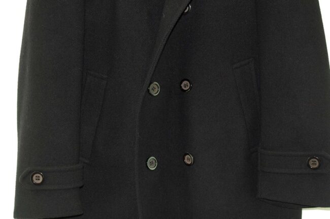 Close up of Navy Peacoat