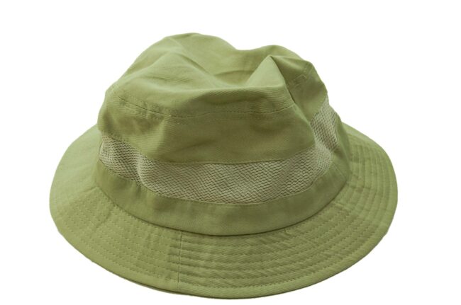 Beige Mesh Bucket Hat