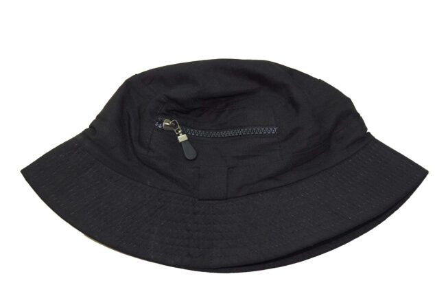 Mens Black Bucket Hat