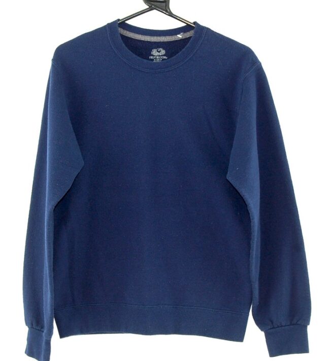 Fruit Of The Loom Crew Neck Dark Blue Sweatshirt