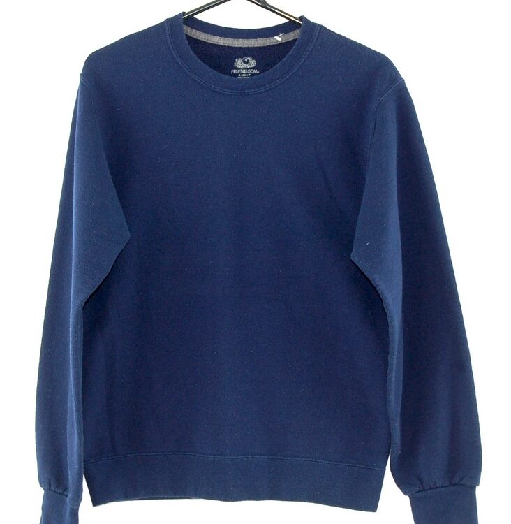 Fruit Of The Loom Crew Neck Dark Blue Sweatshirt