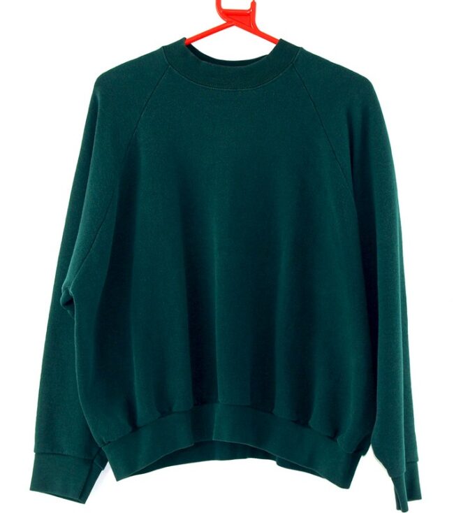 Green Crew Neck Sweatshirt Mens