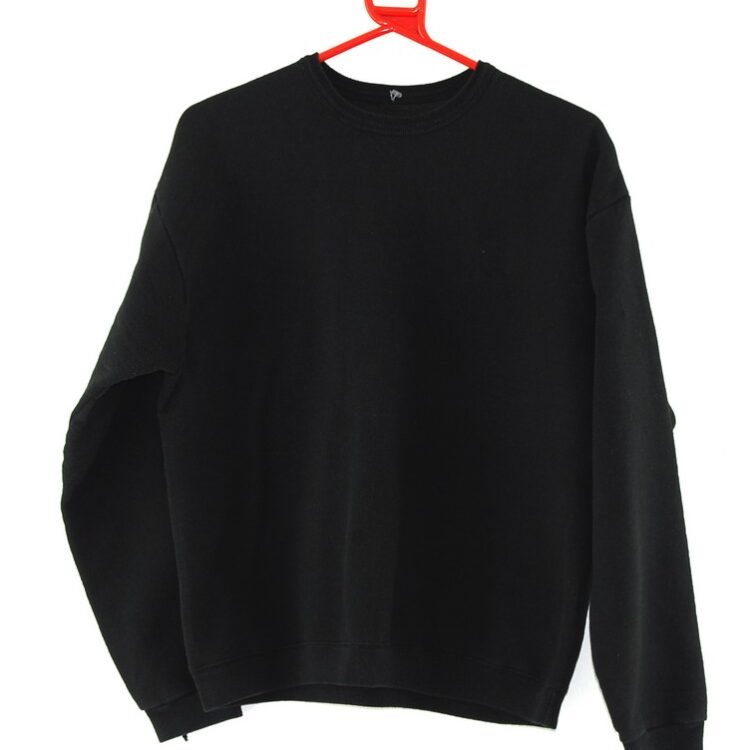 Hanes Black Crew Neck Cotton Rich Sweatshirt