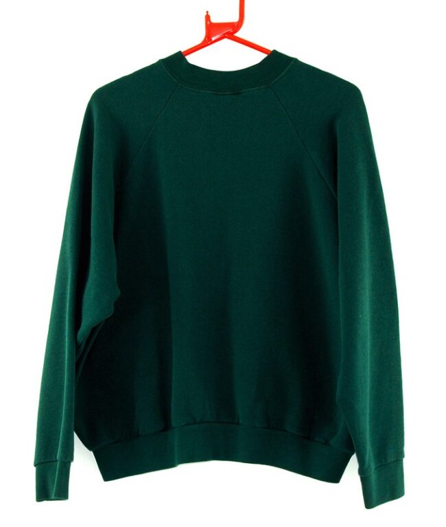 Reverse side of Green Crew Neck Sweatshirt Mens