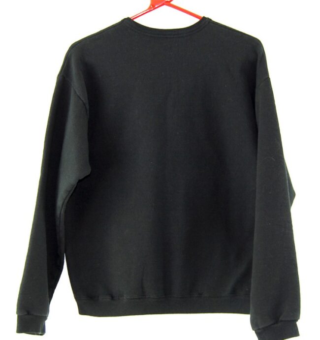 Reverse side of Hanes Black Crew Neck Cotton Rich Sweatshirt