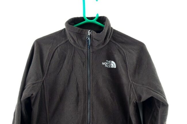 Close up of Brown North Face Fleece