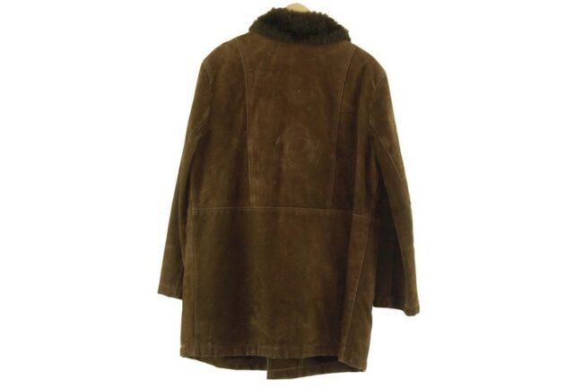 Back of Brown Sheepskin Coat Mens