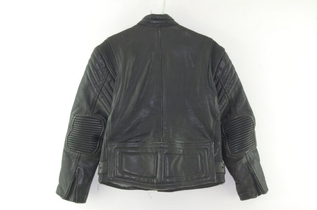Back of Armoured Leather Motorcycle Jacket