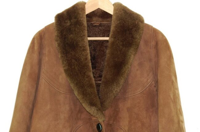 Close up of Womens Sheepskin Jacket