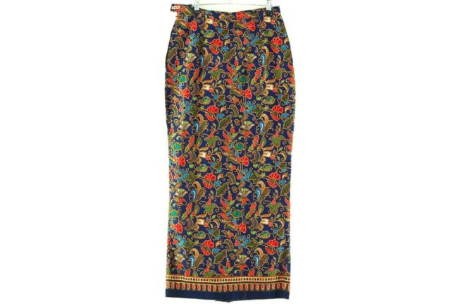 Back of Indonesian Floral Maxi Skirt