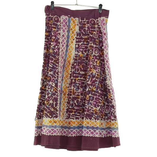 Purple Batik Wrap Skirt