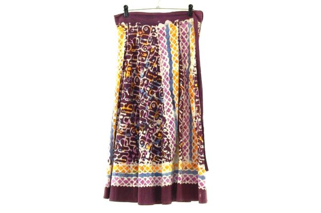 Back of Purple Batik Wrap Skirt