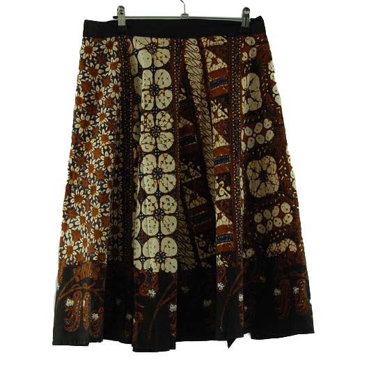 Floral Batik Wrap Skirt