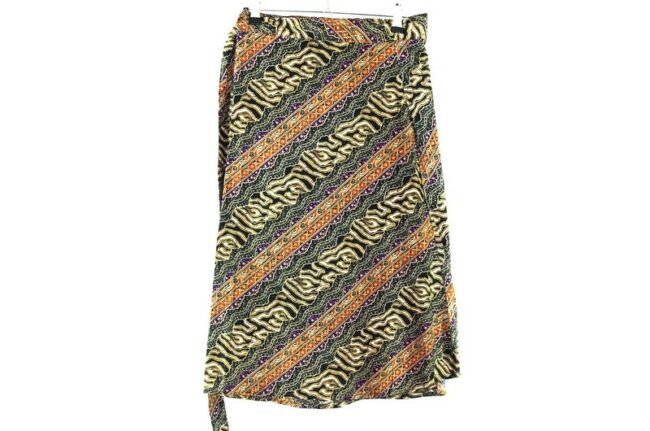 Back of Striped Wrap Skirt