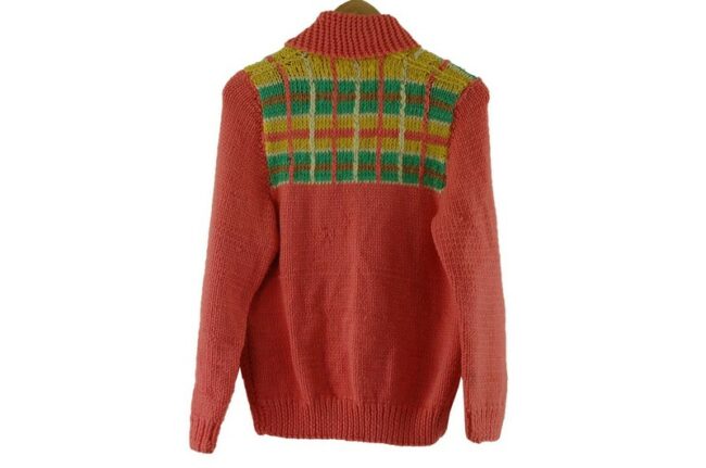 Back ofPink Vintage Cowichan Sweater