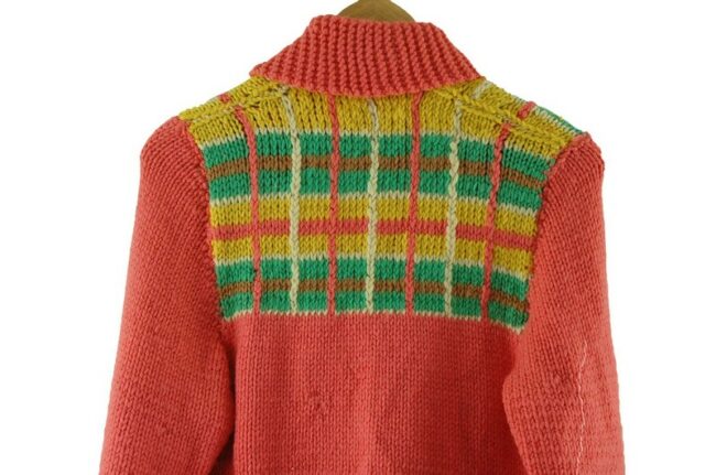 Back of Vintage Pink Cowichan Sweater