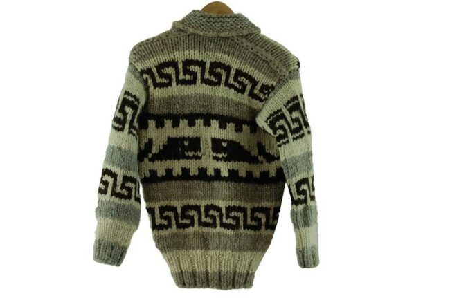 Back of Vintage Cowichan Sweater Mens