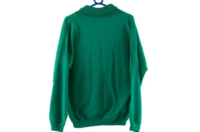 Back of Turquoise V Neck Sweatshirt