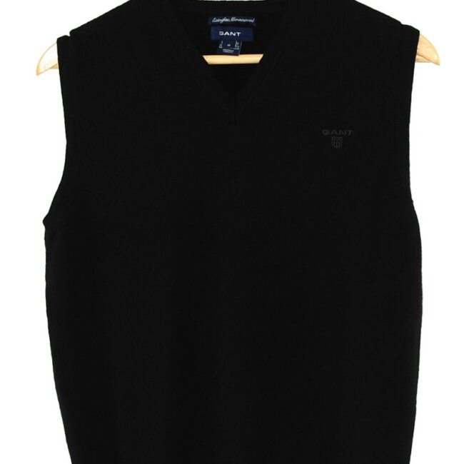 Black Merino Wool Gant Tank Top