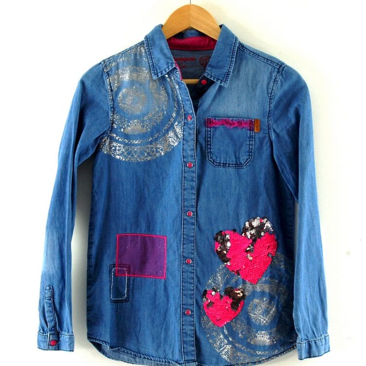 Blue Denim Desigual Womens Shirt