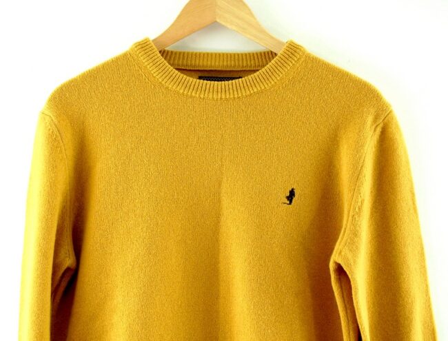 Front close up of Marlboro Mustard Yellow Jumper Mens