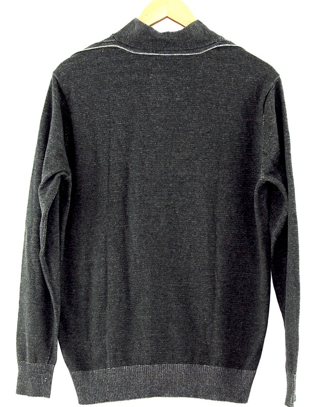 Back of Grey Cotton G Star Raw Sweater