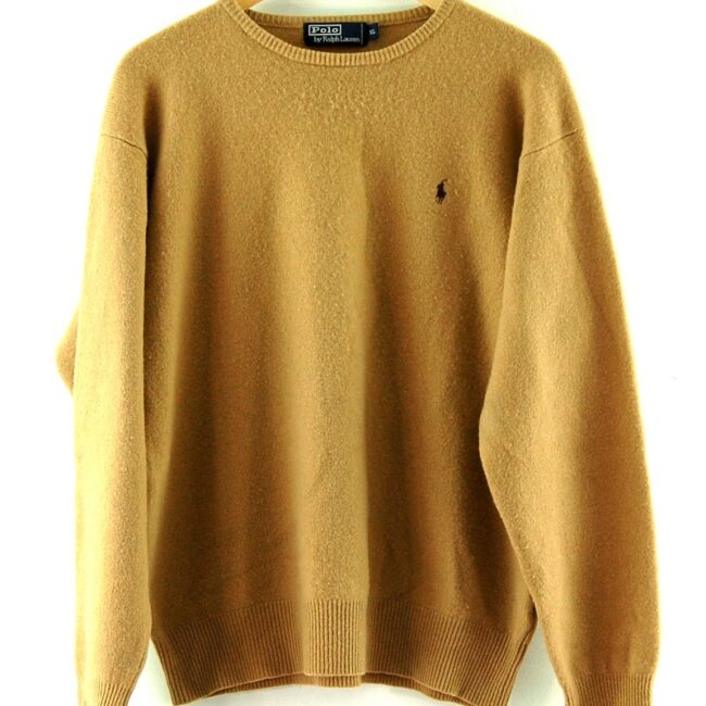 Beige Pure Lambswool Polo Ralph Lauren Sweater