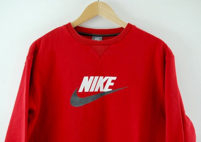 Front close up photo of Nike Sweatshirt Mens Red
