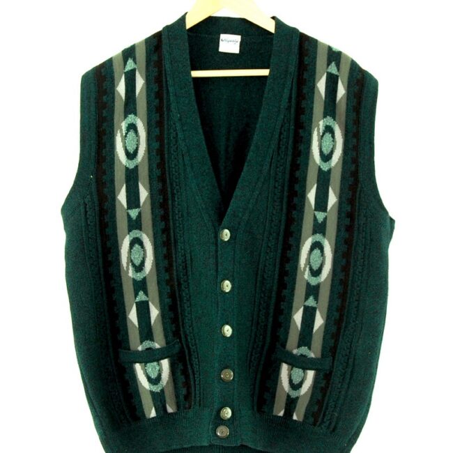 90s Mens Sleeveless Cardigan