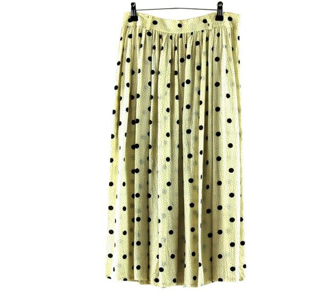 White Skirt With Black Polka Dots