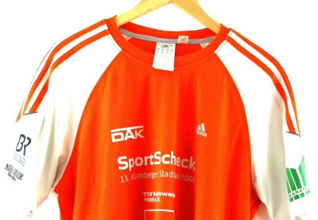 Front Close Up T Shirt Adidas Orange