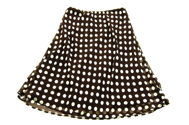 Brown And White Polka Dot Skirt