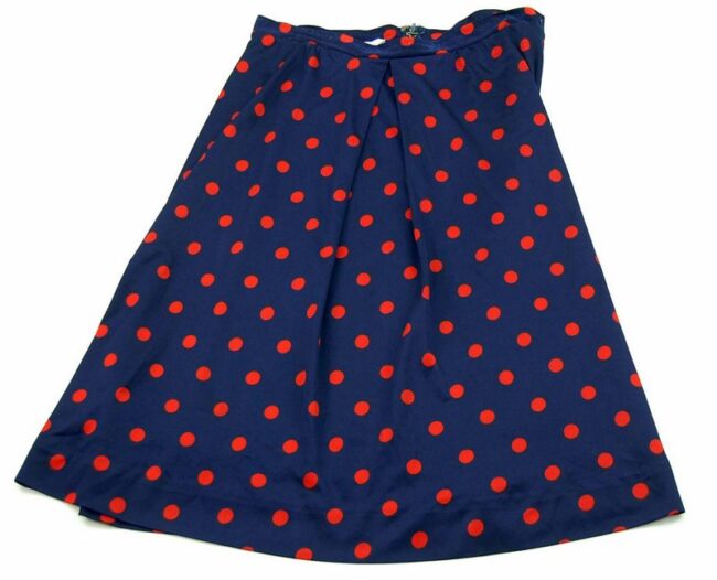 Navy Polka Dot Skirt